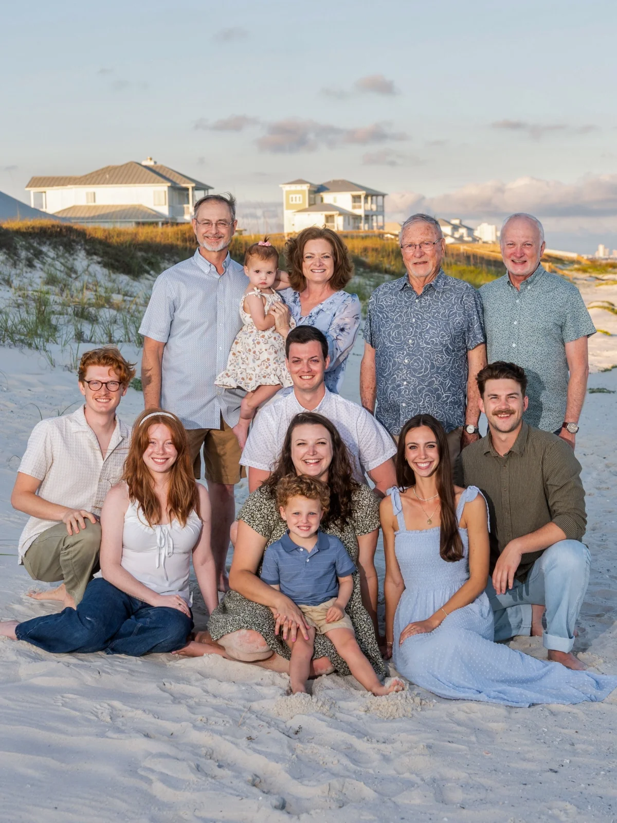 Orange Beach photographer group photo on the beach.